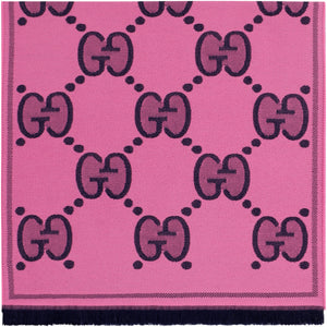 GG jacquard wool scarf-1